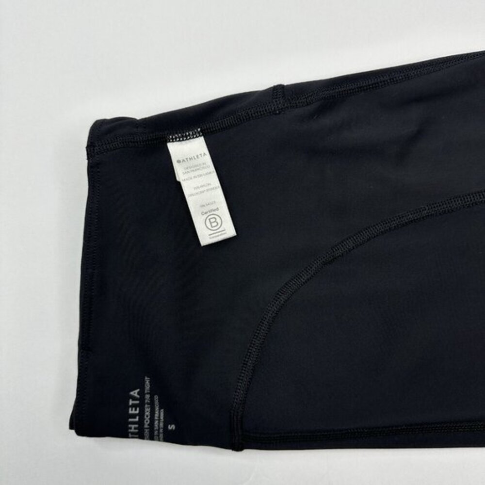 Athleta Ultimate Stash Pocket 7/8 Tight Womens Small Black High Rise Leggings - Picture 6 of 11